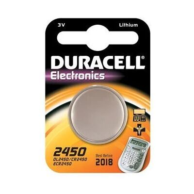 Pile au lithium Duracell CR2450 - Type de pile : Bouton - 3V - Publicité Pile au lithium Duracell CR2450 - Type de pile : Bouton - 3V - Publicité