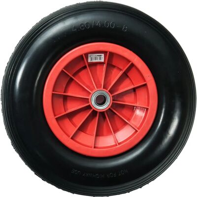 Werka Pro 15'' 385x75 Roda de Poliuretano Vermelha Antifuro Werka Pro 15'' 385x75 Roda de Poliuretano Vermelha Antifuro