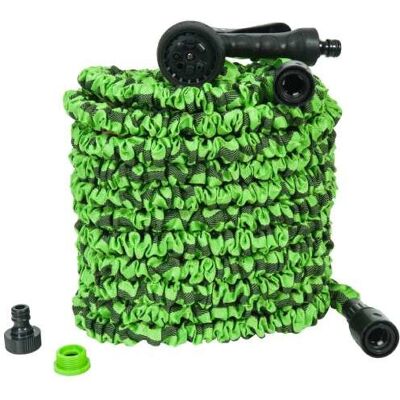 Tuyau de Jardin Werkapro 10655 - 15m, Vert, Flexible, avec Pulvérisateur Tuyau de Jardin Werkapro 10655 - 15m, Vert, Flexible, avec Pulvérisateur
