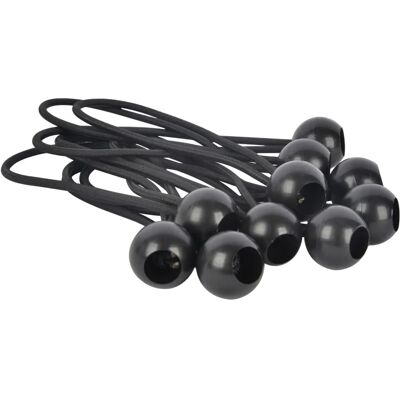 WERKAPRO 11281 - Juego de 10 sujeciones elásticas - Negro WERKAPRO 11281 - Juego de 10 sujeciones elásticas - Negro
