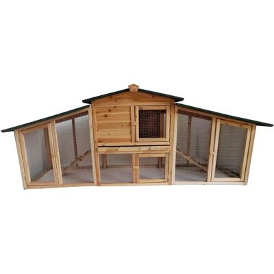 Werka Pro - Poulailler en Bois Élevé - 5-6 Poules - 215x56x87cm - Publicité Werka Pro - Poulailler en Bois Élevé - 5-6 Poules - 215x56x87cm - Publicité