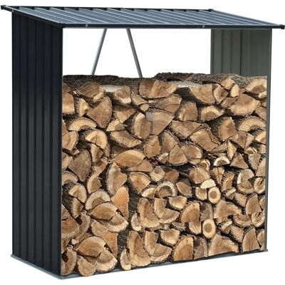 Cobertizo metálico WERKA PRO - 1,63x0,89x1,54 m para leña Cobertizo metálico WERKA PRO - 1,63x0,89x1,54 m para leña