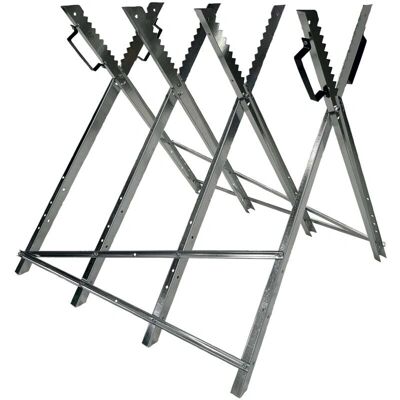 WERKA PRO - Cavalletto per legna - 4 steunen - galvaniseerd staal - Opslagrek voor hout WERKA PRO - Cavalletto per legna - 4 steunen - galvaniseerd staal - Opslagrek voor hout