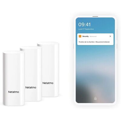 Netatmo 3 Capteurs d'Ouverture - Accessoire Sécurité Connecté - Publicité Netatmo 3 Capteurs d'Ouverture - Accessoire Sécurité Connecté - Publicité