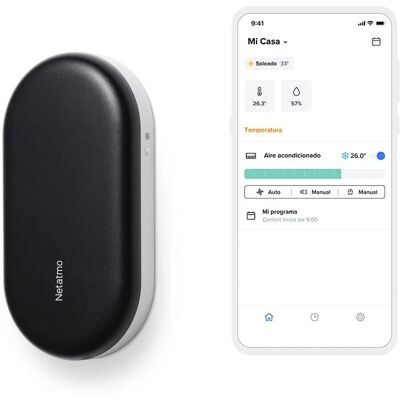 Controle inteligente de ar condicionado Netatmo - Preto/Branco - Controle de ar condicionado Controle inteligente de ar condicionado Netatmo - Preto/Branco - Controle de ar condicionado