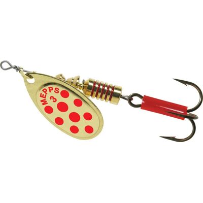 Mepps Aglia 3 Svarta Prickar Spinner - Fiskeredskap Mepps Aglia 3 Svarta Prickar Spinner - Fiskeredskap