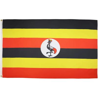 AZ FLAG - Uganda Vlag 150x90 - 150x90 cm - Polyester 100D - Vlag AZ FLAG - Uganda Vlag 150x90 - 150x90 cm - Polyester 100D - Vlag