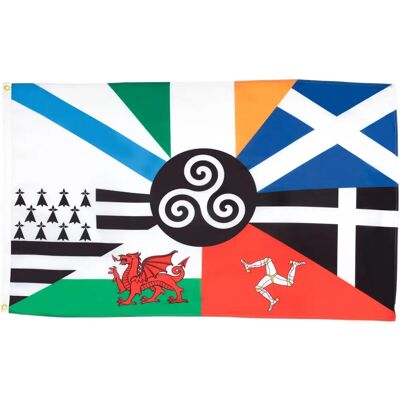 Az Flag Drapeau Celtique - 150x90cm - Design Celta - Publicité Az Flag Drapeau Celtique - 150x90cm - Design Celta - Publicité