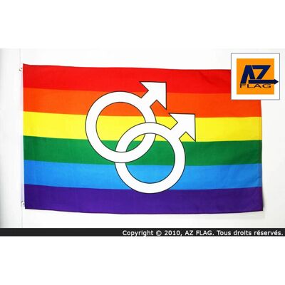 AZ Flag - Arc-En-Ciel Double Mars - Rainbow - 150x90cm - Flag - Publicité AZ Flag - Arc-En-Ciel Double Mars - Rainbow - 150x90cm - Flag - Publicité