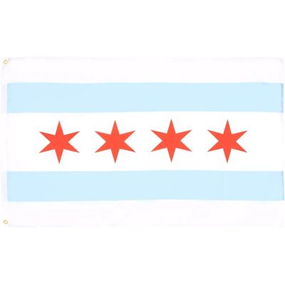 Az Flag Chicago-zászló - 150x90cm - USA zászló Az Flag Chicago-zászló - 150x90cm - USA zászló
