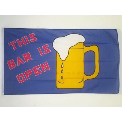 AZ Flag - Drapeau Bar Ouvert 150x90 - Bar Ouvert - Flag - Publicité AZ Flag - Drapeau Bar Ouvert 150x90 - Bar Ouvert - Flag - Publicité