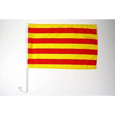 Az Flag - Drapeau De Voiture Catalogne 45x30cm - 45x30 cm - PVC stok - Car flag Az Flag - Drapeau De Voiture Catalogne 45x30cm - 45x30 cm - PVC stok - Car flag
