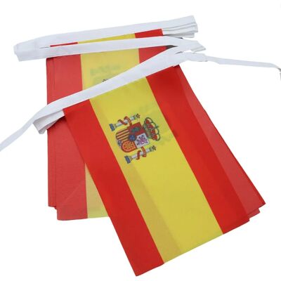 Az Flag Spanische Flaggen-Girlande - 6M, 20 Flaggen 15x21cm Az Flag Spanische Flaggen-Girlande - 6M, 20 Flaggen 15x21cm