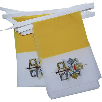 Ghirlanda Vaticana 6m - 20 Bandierine 21x15cm Ghirlanda Vaticana 6m - 20 Bandierine 21x15cm