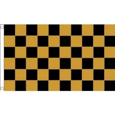 Az Flag - Damier - Noir et Or - 150x90 cm - Flag - Publicité Az Flag - Damier - Noir et Or - 150x90 cm - Flag - Publicité