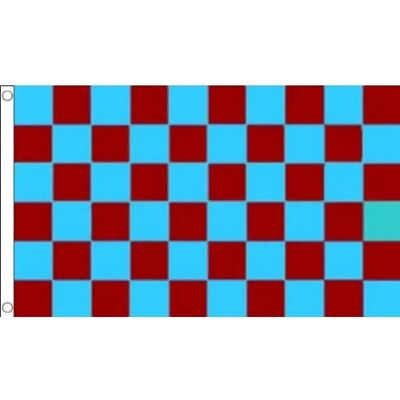 Az Flag Bordeaux en Blau Damier Vlag - 150x90cm Az Flag Bordeaux en Blau Damier Vlag - 150x90cm