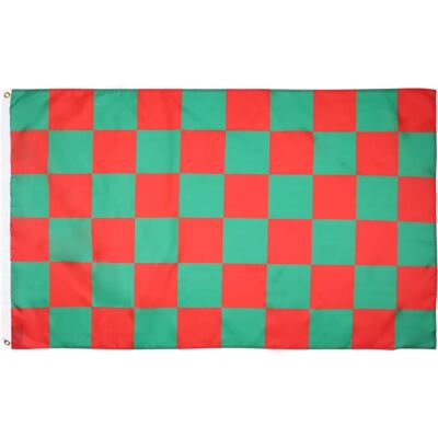 AZ Flag - Damier Rouge et Vert 150x90cm - Rosso e Verde - Bandiera AZ Flag - Damier Rouge et Vert 150x90cm - Rosso e Verde - Bandiera