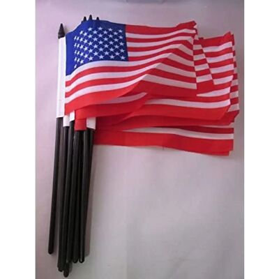 AZ Flag - USA 15x10cm - Poteau - 10 pièces - Flag - Publicité AZ Flag - USA 15x10cm - Poteau - 10 pièces - Flag - Publicité