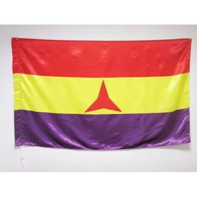 Az Flag Drapeau Satin des Brigades Républicaines Espagnoles - 150x90cm - Publicité Az Flag Drapeau Satin des Brigades Républicaines Espagnoles - 150x90cm - Publicité