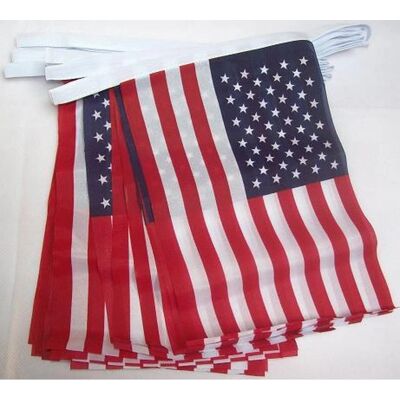 Az Flag - Drapeaux US 21x15 - 3m - 10 drapeaux - Guirlande - Publicité Az Flag - Drapeaux US 21x15 - 3m - 10 drapeaux - Guirlande - Publicité