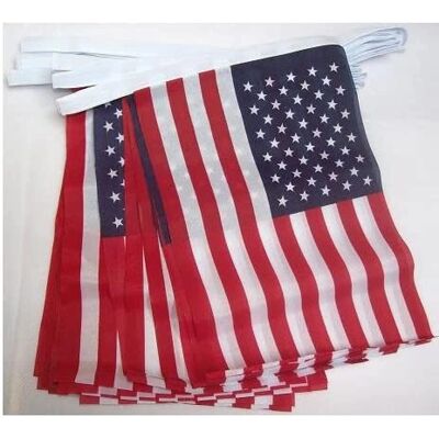 Az Flag - Drapeaux US 21x15 - 3m - 10 drapeaux - Guirlande - Publicité Az Flag - Drapeaux US 21x15 - 3m - 10 drapeaux - Guirlande - Publicité