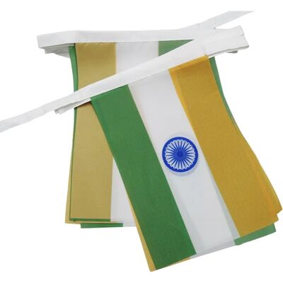 AZ FLAG Guirlande 6 Mètres 20 Drapeaux Inde - Fanion - Publicité AZ FLAG Guirlande 6 Mètres 20 Drapeaux Inde - Fanion - Publicité