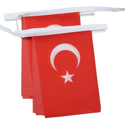 Az Flag Turkse Vlag Garen - 6M, 20 Vlaggen, Polyester - 21x15cm Az Flag Turkse Vlag Garen - 6M, 20 Vlaggen, Polyester - 21x15cm
