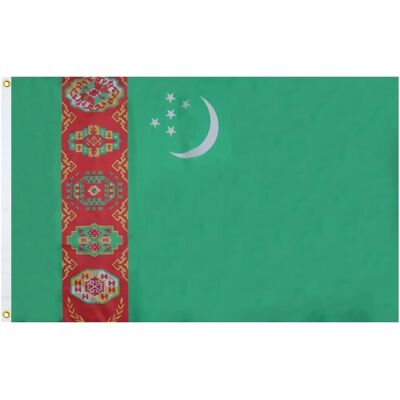 Generic - Turkmenistan Flag 90x60cm - Polyester - Drapeau - Publicité Generic - Turkmenistan Flag 90x60cm - Polyester - Drapeau - Publicité