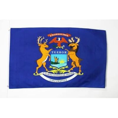 AZ FLAG - Michigan Flag - 60x90 cm - État américain - Drapeau - Publicité AZ FLAG - Michigan Flag - 60x90 cm - État américain - Drapeau - Publicité