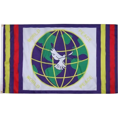 AZ FLAG - Bandiera Pace nel Mondo - 150x90 cm - 100D Polyester - Flag - Publicité AZ FLAG - Bandiera Pace nel Mondo - 150x90 cm - 100D Polyester - Flag - Publicité