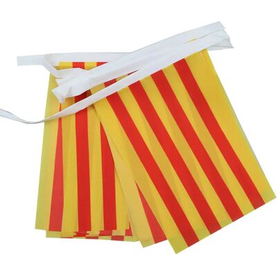 Az Flag Guirlande 6M Drapeaux Catalans - Drapeau Catalan - Publicité Az Flag Guirlande 6M Drapeaux Catalans - Drapeau Catalan - Publicité