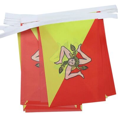 AZ FLAG Sicilië Vlag 6m 20 Vlaggen - Sluitband AZ FLAG Sicilië Vlag 6m 20 Vlaggen - Sluitband