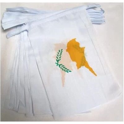 Guirlande de drapeaux de Chypre - 6m, 20 drapeaux 15x21cm - Publicité Guirlande de drapeaux de Chypre - 6m, 20 drapeaux 15x21cm - Publicité