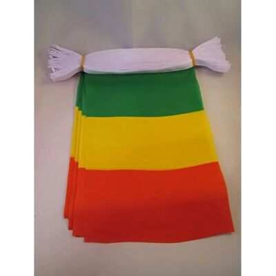 Guirnalda de banderas de Mali - 6m, 20 banderas, 21x15cm Guirnalda de banderas de Mali - 6m, 20 banderas, 21x15cm