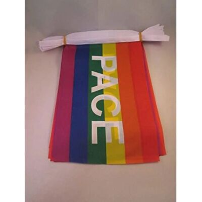 AZ FLAG Regenbogen-Girlande 6m - Friedensbanner - 20 Flaggen 21x15cm AZ FLAG Regenbogen-Girlande 6m - Friedensbanner - 20 Flaggen 21x15cm