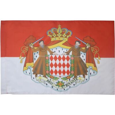 AZ Flag - Monaco con stemma 150x90cm - Bandiera AZ Flag - Monaco con stemma 150x90cm - Bandiera