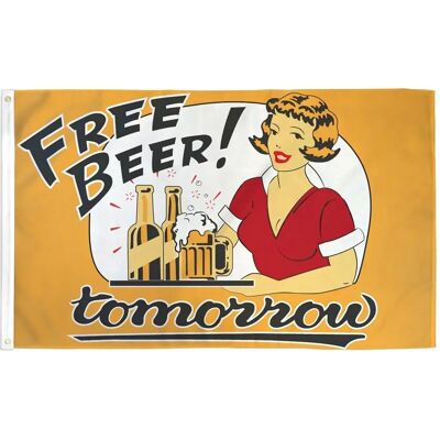 Zászló Free Beer Tomorrow 150x90cm - Zászló Zászló Free Beer Tomorrow 150x90cm - Zászló