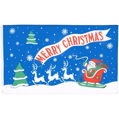 AZ FLAG - Buon Natale Blu 90x60 - Azul - 90x60 cm - Flag AZ FLAG - Buon Natale Blu 90x60 - Azul - 90x60 cm - Flag