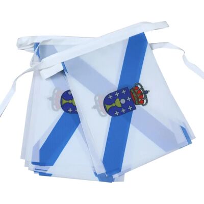 Guirlande de drapeaux de Galice - 6m, 20 drapeaux, 15x21 cm - Publicité Guirlande de drapeaux de Galice - 6m, 20 drapeaux, 15x21 cm - Publicité