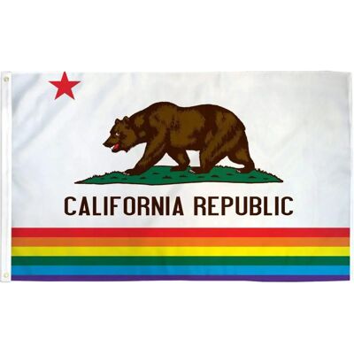 Az Flag Kaliforniai Szivárványzászló 150x90cm - Gay Kalifornia zászló 90x150cm Az Flag Kaliforniai Szivárványzászló 150x90cm - Gay Kalifornia zászló 90x150cm
