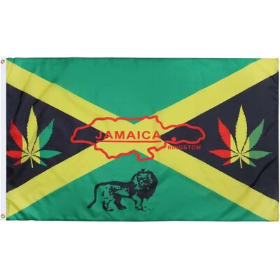 Drapeau Jamaïque - AZ FLAG - Polyester 150x90cm - Intérieur/Extérieur - Publicité Drapeau Jamaïque - AZ FLAG - Polyester 150x90cm - Intérieur/Extérieur - Publicité