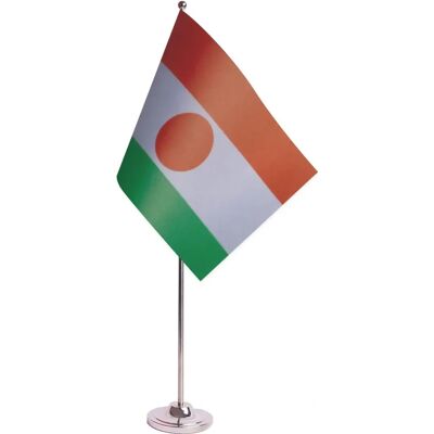 AZ Flag - Niger Prestige - 22x15cm - Satin - Drapeau de table - Publicité AZ Flag - Niger Prestige - 22x15cm - Satin - Drapeau de table - Publicité