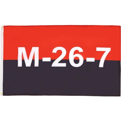 Bandera Cuba - Movimiento del 26 de Julio - Fidel Castro - 150x90cm Bandera Cuba - Movimiento del 26 de Julio - Fidel Castro - 150x90cm