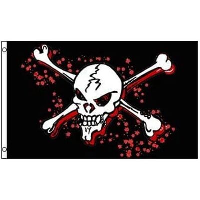 AZ Flag - Drapeau pirate - Crâne - Sang - Flag - Publicité AZ Flag - Drapeau pirate - Crâne - Sang - Flag - Publicité