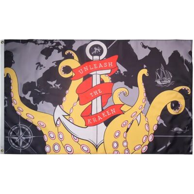 Az Flag Kraken 150x90cm - Skandináv Szörny zászló 90x150cm - Zászlók Az Flag Kraken 150x90cm - Skandináv Szörny zászló 90x150cm - Zászlók