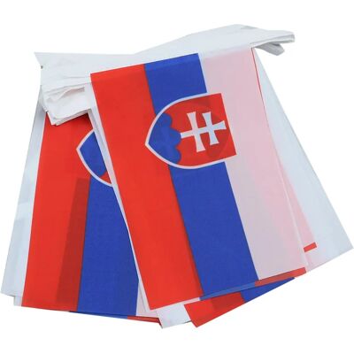 AZ Flag - Slovakia Flag Garland - 20 drapeaux - 21x15 cm - Guirlande de drapeaux - Publicité AZ Flag - Slovakia Flag Garland - 20 drapeaux - 21x15 cm - Guirlande de drapeaux - Publicité