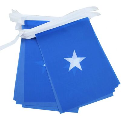 Guirlande de drapeaux somaliens - 6m, 20 drapeaux, polyester - Publicité Guirlande de drapeaux somaliens - 6m, 20 drapeaux, polyester - Publicité