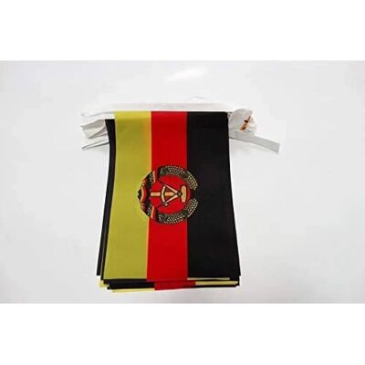 Guirnalda de Banderas de Alemania del Este - 6M de Poliester 20 Banderas Guirnalda de Banderas de Alemania del Este - 6M de Poliester 20 Banderas