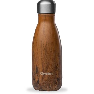 Qwetch Botella de Acero Inoxidable 260ml Madera - Termo Qwetch Botella de Acero Inoxidable 260ml Madera - Termo