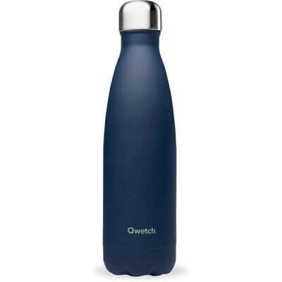 Bouteille Isotherme Granite Bleu Nuit Qwetch - 500ml - Publicité Bouteille Isotherme Granite Bleu Nuit Qwetch - 500ml - Publicité